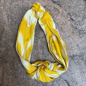 Jennifer Behr Yellow and Cream Twist Turban Headband